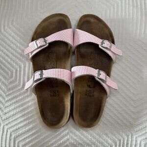 Rare Pink Gingham Birki’s Birkenstock Sandals Size 39
